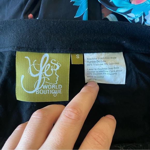 Yes World Boutique Black Sequin Asymmetrical Tunic Dress S - Picture 7 of 8